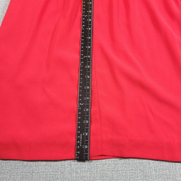Talbots Dress Women 2 Midi Sheath Lined Cutout Collar Red - Picture 10 of 16